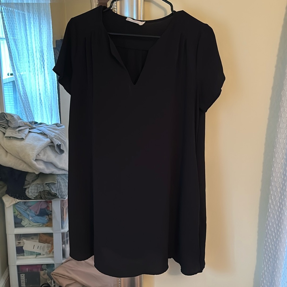 Black midi dress